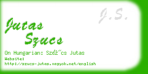 jutas szucs business card